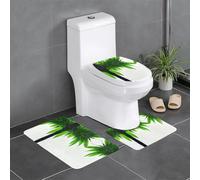 JKDGOJ Lot de 3 tapis de salle de bain antidérapants - Facile à nettoyer et à entretenir - Bloque l'humidité et durable