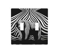 JKDGOJ L'ours noirci. image Panneau mural décoratif 11,4 x 11,4 cm adapté aux prises qui ne sont pas facilement endommagées