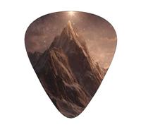 JKDGOJ Médiator de guitare motif étoiles sur les montagnes 12 pièces avec trois combinaisons d'épaisseur pour guitare basse et ukulélé