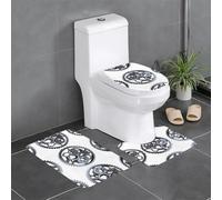 JKDGOJ Metal Gear Lot de 3 tapis de bain antidérapants faciles à nettoyer et à entretenir, bloquant l'humidité et durables