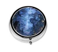 JKDGOJ Mini boîte à pilules ronde avec 3 compartiments pour le rangement des pilules et le voyage