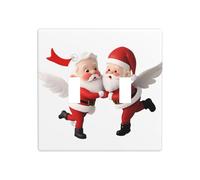 JKDGOJ Panneau mural décoratif avec image de Père Noël - 11,4 x 11,4 cm - Convient aux prises qui ne sont pas facilement endommagées
