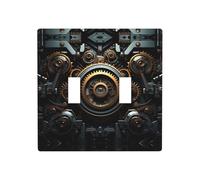 JKDGOJ Panneau mural décoratif Steampunk Gear 11,4 x 11,4 cm adapté aux prises qui ne sont pas facilement endommagées