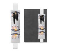 JKDGOJ Porte-stylo en cuir pour marque-page Motif petit diable méchant pour journaux, agendas, planificateurs - Pochette à sangle réglable