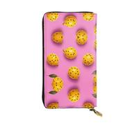 JKDGOJ Portefeuille long en cuir pour femme avec fermeture éclair Motif pois de la passion