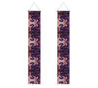 JKDGOJ Purple and Wirte Bannière murale à suspendre Motif dragons Pour remise de diplôme Convient pour l'intérieur et l'extérieur 30,5 x 200,3 m