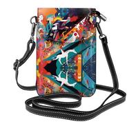 JKDGOJ Sac à bandoulière avec imprimé aquarelle étrange, sac pour téléphone portable, petit portefeuille pour femme, un cadeau pratique adapté pour les sorties, l'exercice et le shopping