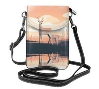 JKDGOJ Sac à bandoulière avec imprimé cerf Sika debout, sac pour téléphone portable, petit portefeuille pour femme, un cadeau pratique adapté pour les sorties, l'exercice et le shopping