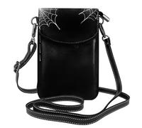 JKDGOJ Sac à bandoulière avec imprimé chauve-souris, toile d'araignée, sac pour téléphone portable, petit portefeuille pour femme, un cadeau pratique adapté pour les sorties, l'exercice et le shopping