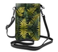 JKDGOJ Sac à bandoulière avec imprimé fougères florissantes, sac pour téléphone portable, petit portefeuille pour femme, un cadeau pratique adapté pour les sorties, l'exercice et le shopping