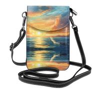 JKDGOJ Sac à bandoulière Bright Sunset Prints pour téléphone portable, petit portefeuille pour femme, un cadeau pratique adapté pour les sorties, l'exercice et le shopping