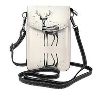 JKDGOJ Sac à bandoulière imprimé cerf à pois, sac pour téléphone portable, petit portefeuille pour femme, un cadeau pratique adapté pour les sorties, l'exercice et le shopping