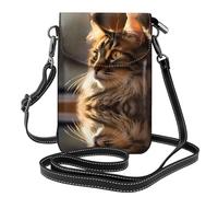 JKDGOJ Sac à bandoulière imprimé chat à pois, sac pour téléphone portable, petit portefeuille pour femme, un cadeau pratique adapté pour les sorties, l'exercice et le shopping