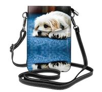 JKDGOJ Sac à bandoulière imprimé chiot tapis sac pour téléphone portable, petit portefeuille pour femme, un cadeau pratique adapté pour sortir, faire de l'exercice et faire du shopping