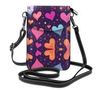 JKDGOJ Sac à bandoulière imprimé cœur étoile filante, sac pour téléphone portable, petit portefeuille pour femme, un cadeau pratique adapté pour les sorties, l'exercice et le shopping