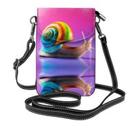 JKDGOJ Sac à bandoulière imprimé escargots colorés, sac pour téléphone portable, petit portefeuille pour femme, un cadeau pratique adapté pour les sorties, l'exercice et le shopping