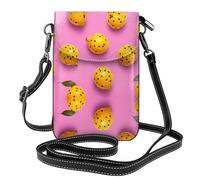 JKDGOJ Sac à bandoulière imprimé fruit de la passion à pois pour téléphone portable, petit portefeuille pour femme, un cadeau pratique adapté pour les sorties, l'exercice et le shopping