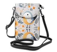 JKDGOJ Sac à bandoulière imprimé oiseau de dessin animé, sac pour téléphone portable, petit portefeuille pour femme, un cadeau pratique adapté pour les sorties, l'exercice et le shopping