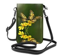 JKDGOJ Sac à bandoulière imprimé papillon jaune, sac pour téléphone portable, petit portefeuille pour femme, un cadeau pratique adapté pour les sorties, l'exercice et le shopping