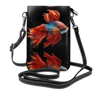 JKDGOJ Sac à bandoulière imprimé poisson avec cœur triste, sac pour téléphone portable, petit portefeuille pour femme, un cadeau pratique adapté pour les sorties, l'exercice et le shopping