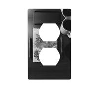 JKDGOJ Scribbles on white paper Prints Dual Socket Wall Panel Household Power Cover Durable for Decorative Sockets and Switch