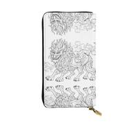 JKDGOJ Sketch of Monster Prints Portefeuille long en cuir pour femme Grande capacité avec fermeture éclair