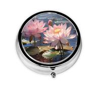 JKDGOJ Splendid Mini boîte à pilules ronde avec 3 compartiments pour le rangement des pilules et le voyage