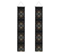 JKDGOJ Steampunk Gear Bannière murale à suspendre pour remise de diplôme, porche, convient pour l'intérieur et l'extérieur 30,5 x 200,3 m