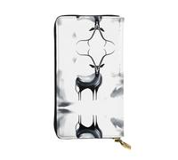 JKDGOJ Strange Antilope Prints Portefeuille long en cuir pour femme Grande capacité avec fermeture éclair