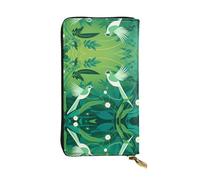 JKDGOJ Strange Bird Prints Portefeuille long en cuir pour femme Grande capacité avec fermeture éclair