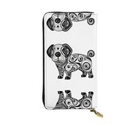 JKDGOJ Strange Dog Prints Portefeuille long en cuir pour femme Grande capacité avec fermeture éclair