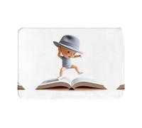 JKDGOJ Tapis de sol antidérapant imprimé The Boy in The Book pour intérieur et extérieur, convient pour les entrées de chambre à coucher et de salle de bain, 40,6 x 61 cm