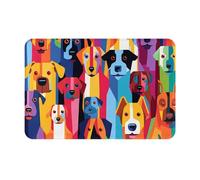 JKDGOJ Tapis de sol antidérapant The Staring Dog. Impressions pour intérieur et extérieur, convient pour les entrées de chambre et de salle de bain, 40,6 x 61 cm