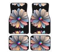 JKDGOJ Tapis de sol de voiture avec imprimé lumineux antidérapant à l'avant et à l'arrière pour voitures, camions et SUV