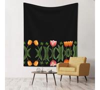 JKDGOJ Tapisserie murale motif tulipe trifolium, douce et durable, très adaptée pour décorer les dortoirs et les porches