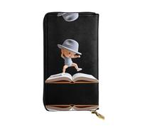 JKDGOJ The Boy in the Book Prints Portefeuille long en cuir pour femme Grande capacité avec fermeture éclair