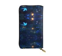 JKDGOJ The darkness of night Prints Portefeuille long en cuir pour femme Grande capacité avec fermeture éclair