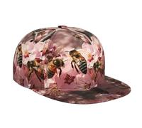 JKDGOJ The Hard-Working Bee Casquette de baseball imprimée pour adulte Convient pour toutes les saisons Taille réglable classique Noir