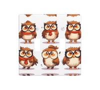 JKDGOJ The Learned Owl Panneau mural décoratif 11,4 x 11,4 cm adapté aux prises qui ne sont pas facilement endommagées