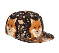 JKDGOJ The Sitting Fox Casquette de baseball imprimée pour adulte Convient pour toutes les saisons Noir Taille réglable classique