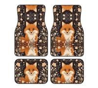 JKDGOJ The Sitting Fox Prints Tapis de sol antidérapants à l'avant et à l'arrière pour voitures, camions et SUV