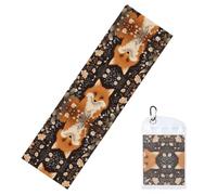 JKDGOJ The Sitting Fox Serviette de glace pour sports d'intérieur et d'extérieur