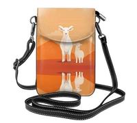 JKDGOJ The Standing Lamb Prints Sac à bandoulière pour téléphone portable, petit portefeuille pour femme, un cadeau pratique adapté pour les sorties, l'exercice et le shopping