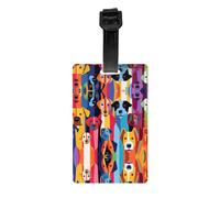 JKDGOJ The Staring Dog Les étiquettes de bagage et les étiquettes de sac de voyage conviennent aux hommes et aux femmes pour éviter les bagages