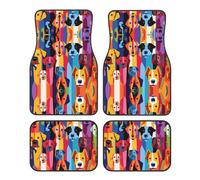 JKDGOJ The Staring Dog Tapis de sol pour voiture avec avant et arrière antidérapants pour voitures, camions et SUV