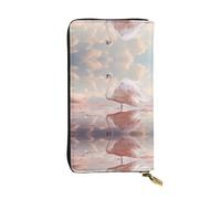 JKDGOJ The White Swan. Prints Portefeuille long en cuir pour femme Grande capacité avec fermeture éclair