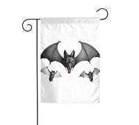 JKDGOJ Un loup avec des ailes de chauve-souris - Drapeau de jardin - Convient pour toutes les saisons - 30,5 x 45,7 cm