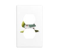 JKDGOJ Une petite serre imprime un panneau mural double prise domestique durable pour prises et interrupteurs décoratifs