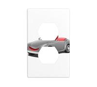 JKDGOJ Une petite voiture qui poursuit l'amour Imprime le panneau mural double prise domestique couvercle d'alimentation durable pour les prises et interrupteurs décoratifs