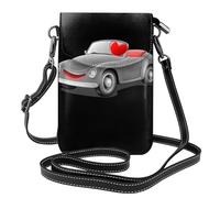 JKDGOJ Une petite voiture qui poursuit l'amour Sac à bandoulière Imprimé, sac pour téléphone portable, petit portefeuille pour femme, un cadeau pratique adapté pour les sorties, l'exercice et le